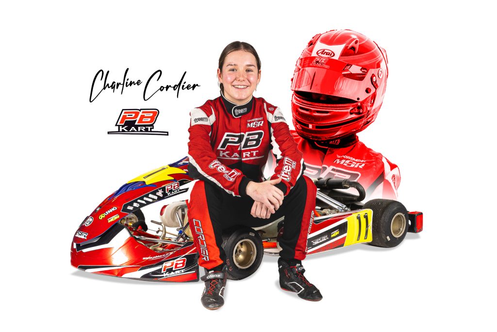 Charline Cordier pilote de karting féminin.