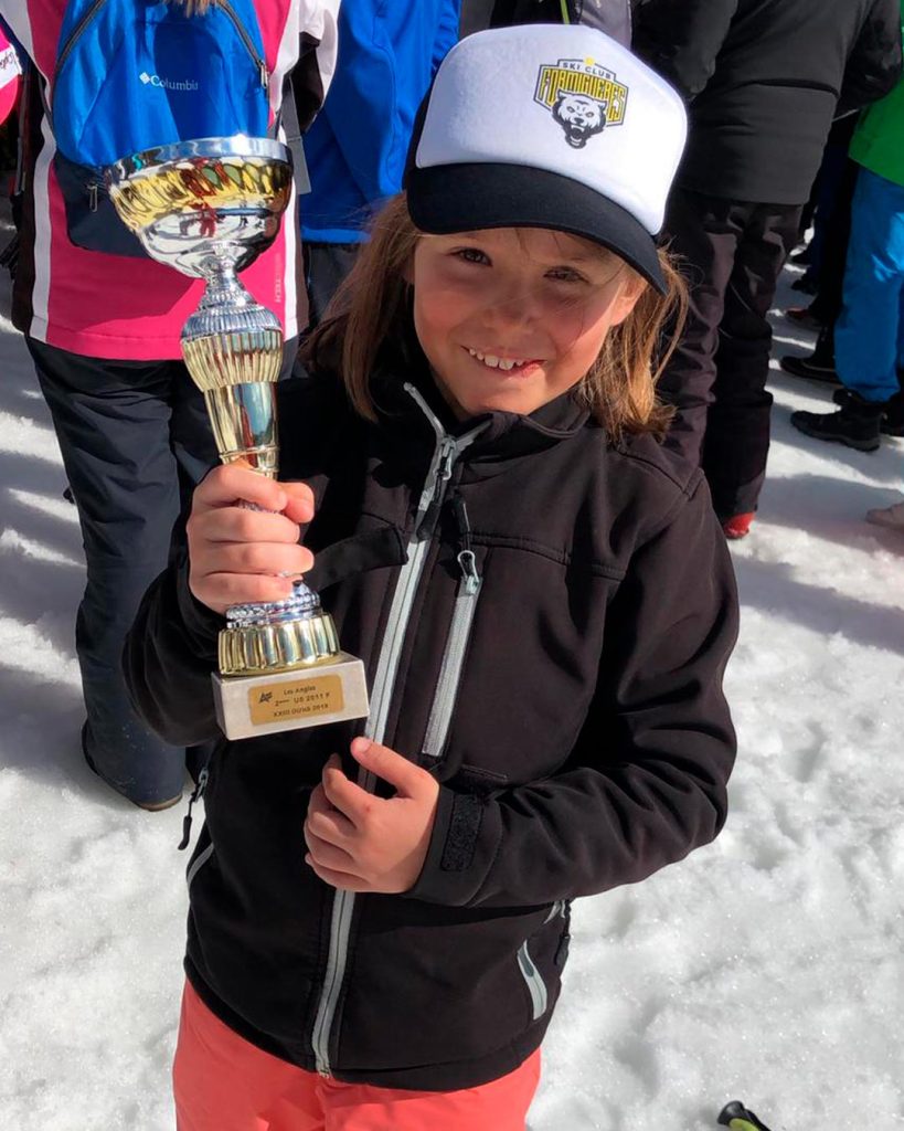 Première course à ski Charline Cordier.