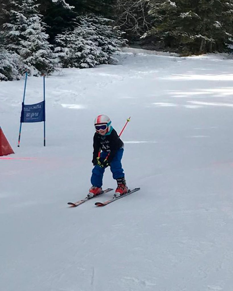 Première course à ski de Charline