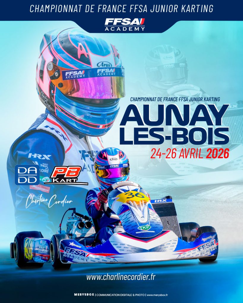 Championnat de France FFSA junior karting à Aunay Les Bois les 24, 25 et 26 avril.